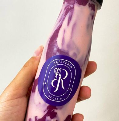 Açaí na Garrafa Cremoso de Morango 300ml